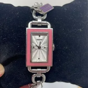 Coach Charm Bracelet Watch Vintage- needs battery. Scratch on face Anne Klein Swarovski Crystals Watch Black Ceramic Band  main image 4
